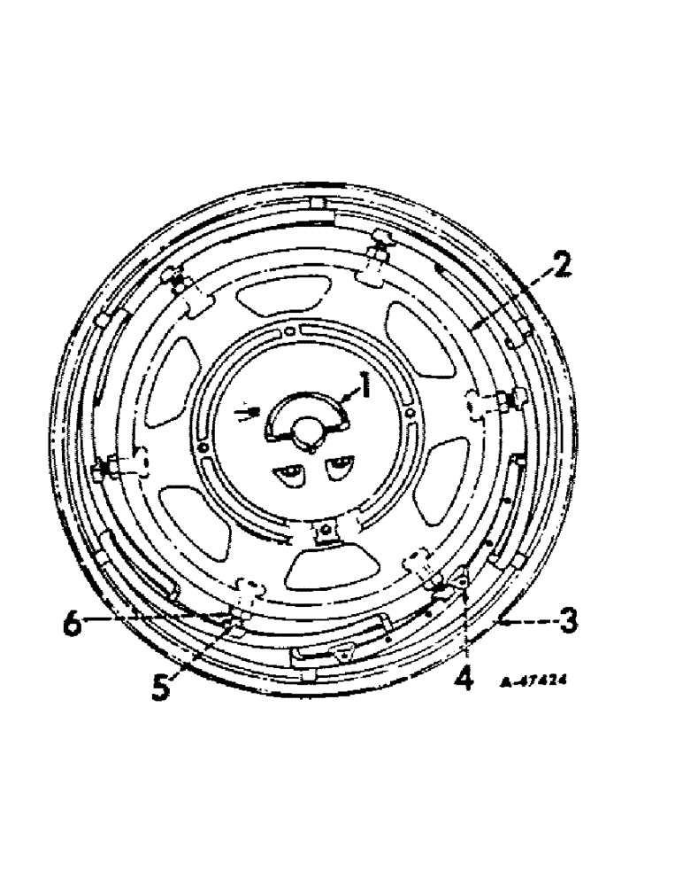 Схема запчастей Case IH 756 - (L-07) - WHEELS AND WHEEL WEIGHTS, POWER ADJUSTED REAR WHEELS, FARMALL TRACTORS Wheels & Wheel Weights