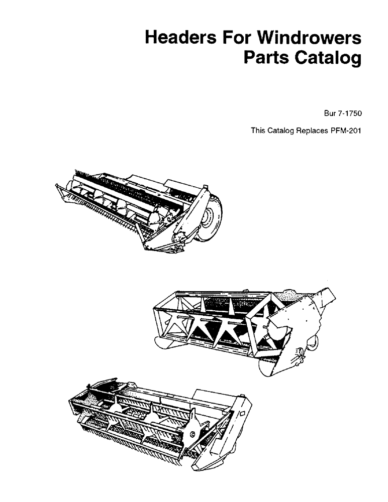 Схема запчастей Case IH INTERNATIONAL - (1-01) - HEADERS FOR WINDROWERS (00) - GENERAL