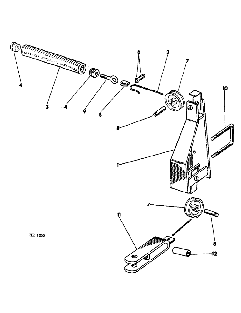 Схема запчастей Case IH 55 - (E-10) - WEIGHT TRANSFER UNIT, MODEL C1121, PRIOR TO JUNE, 1976 