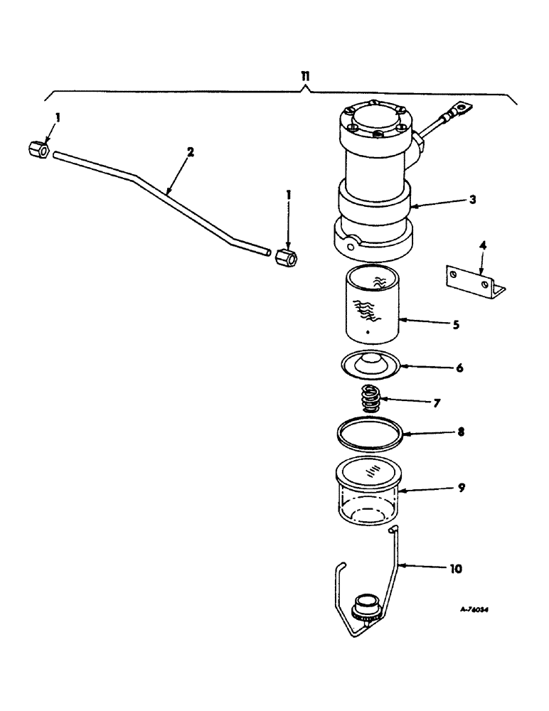 Схема запчастей Case IH 303 - (340) - BD-220 ENGINE, 3-9/16 X 3-11/16, FUEL PUMP SERVICE KIT, STEWART WARNER (10) - ENGINE