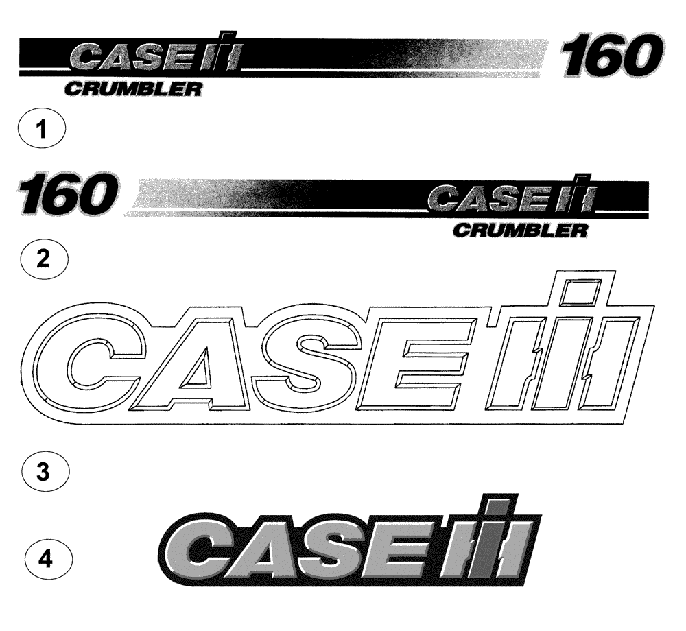 Схема запчастей Case IH 160 - (90.108.02.01) - 160 DECALS (09) - CHASSIS/ATTACHMENTS
