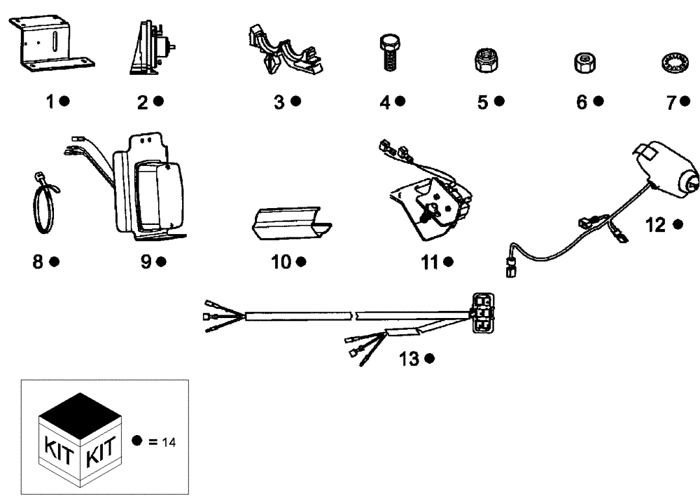 Схема запчастей Case IH SCOUT XL - (88.404.08) - DIA KIT, TAIL LIGHT, BRAKE LIGHT, AND HORN (88) - ACCESSORIES