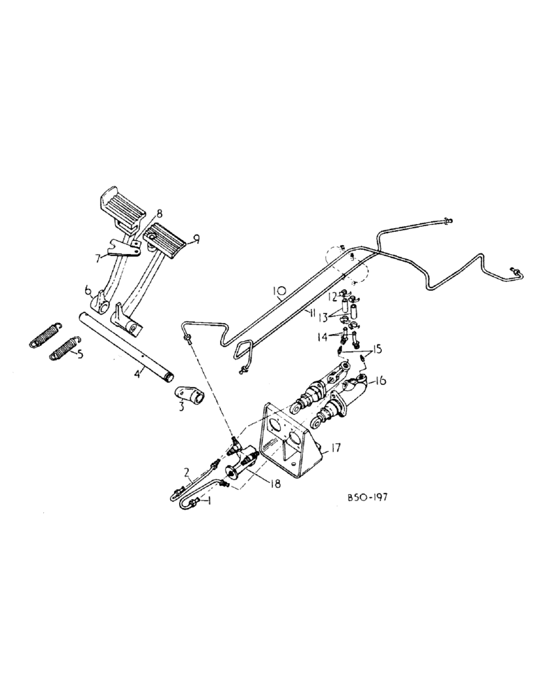 Схема запчастей Case IH 385 - (04-01) - BRAKES, BRAKE CYLINDER AND CONNECTIONS (5.1) - BRAKES