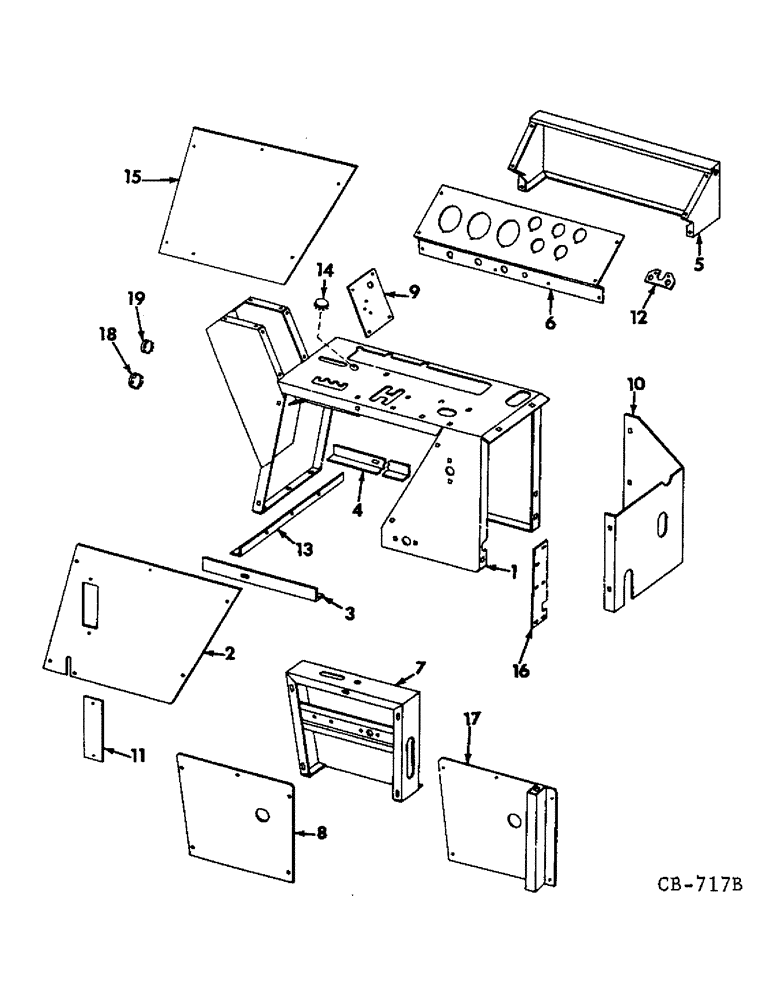 Схема запчастей Case IH 815 - (M-08) - SEAT, OPERATORS PLATFORM AND MISC, OPERATORS CONTROL CONSOLES (10) - OPERATORS PLATFORM