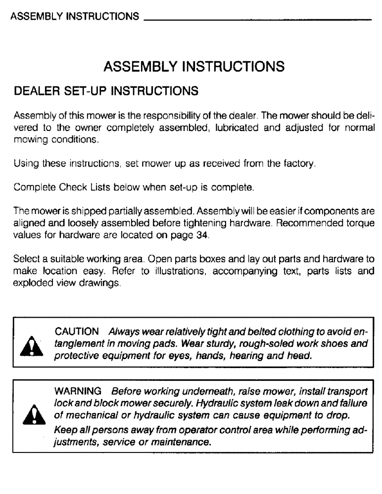 Схема запчастей Case IH M172 - (39) - ASSEMBLY INSTRUCTIONS, DEALER SET-UP INSTRUCTIONS (05) - SERVICE & MAINTENANCE