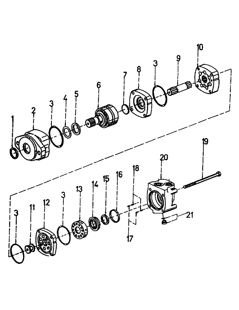 Схема запчастей Case IH 7000 - (B03-03) - HYDRAULIC MOTOR, 2000 CHAR-LYNN, 24 CUBIC INCH Hydraulic Components & Circuits