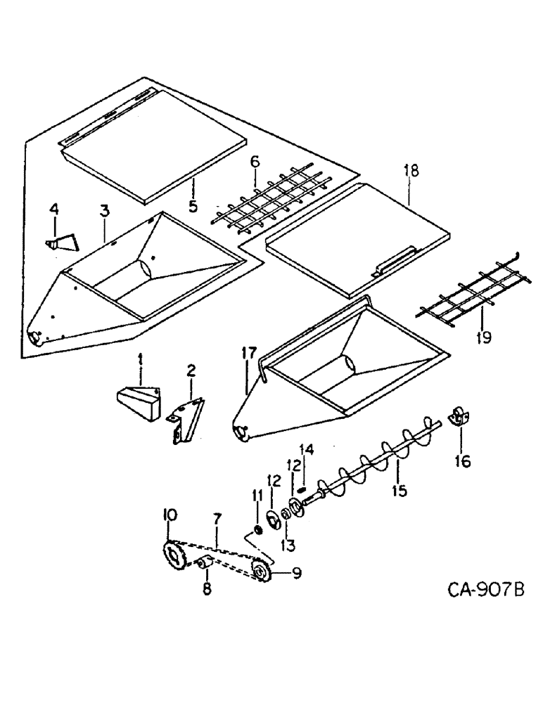 Схема запчастей Case IH 950 - (C-13) - CONCENTRATE HOPPER 