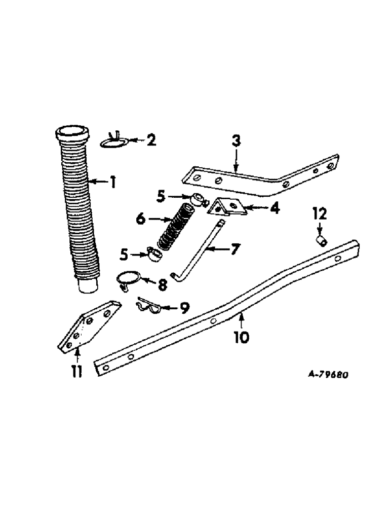 Схема запчастей Case IH DRY - (A-090) - DRY FERTILIZERS, FERTILIZER HOSE, CLAMPS, BOOT ATTACHING BAR & BRACKETS, PRESSURE ROD & CONNECTIONS 
