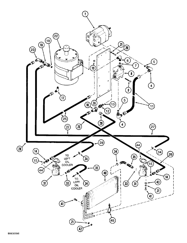 Схема запчастей Case IH 955 - (8-16) - BLOWER PUMP HYDRAULIC SYSTEM, 6/11 ROW & 8/15 ROW SOLID ROW CROP PALNTERS BUILT PRIOR TO 1997 (08) - HYDRAULICS