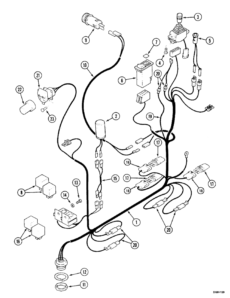 Схема запчастей Case IH 5150 - (4-32) - HARNESS - CONTROL CONSOLE, ( - JJF1029999) (04) - ELECTRICAL SYSTEMS
