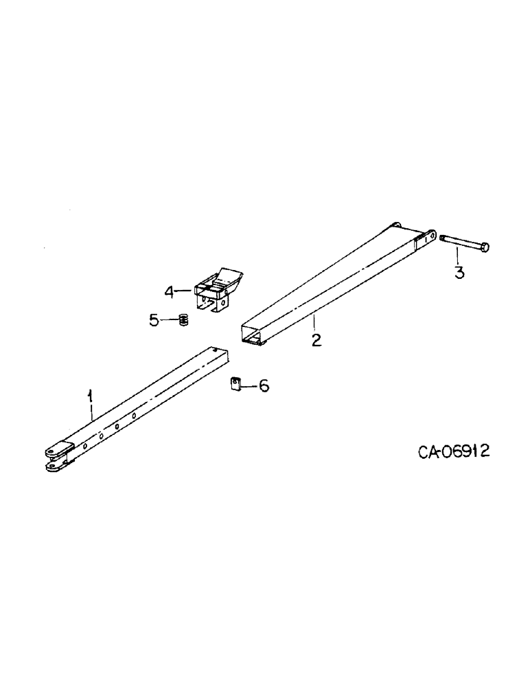 Схема запчастей Case IH VARIOUS - (D-53) - TELESCOPING HITCH POLE 
