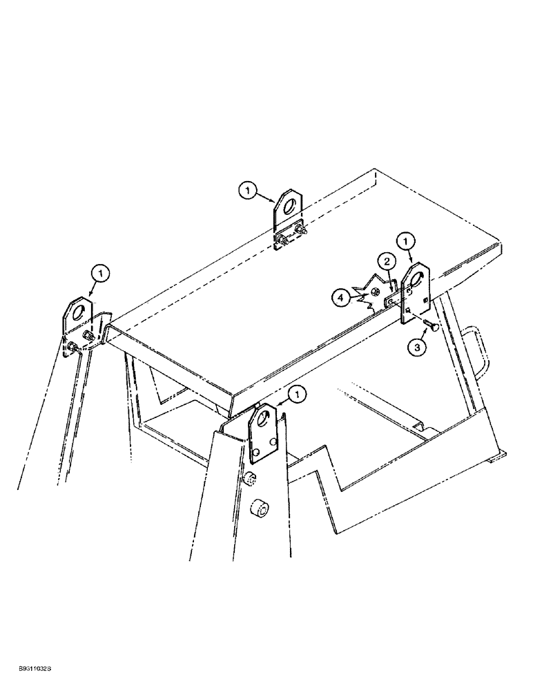 Схема запчастей Case IH 1838 - (9-30) - LIFT BRACKETS (09) - CHASSIS/ATTACHMENTS