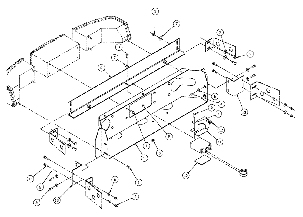 Схема запчастей Case IH FLX3300B - (04-014) - LIGHTS ASSEMBLY Frame & Suspension