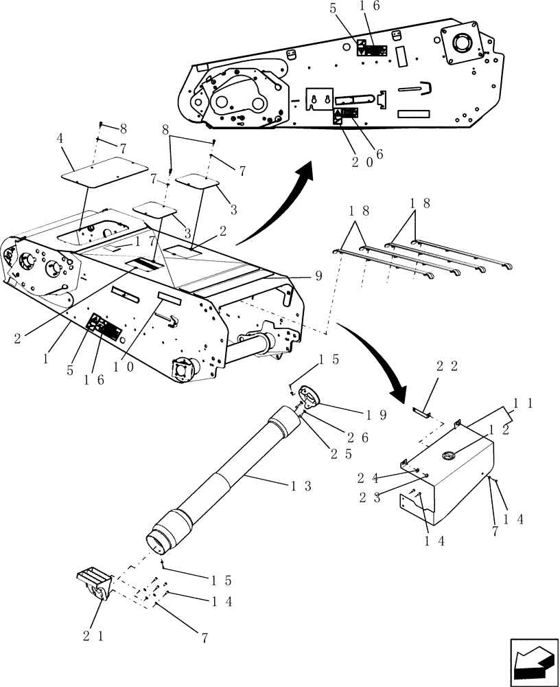 Схема запчастей Case IH 8010 - (60.110.09[02]) - FEEDER HOUSING AND SHIELDS - PIN HAJ202001 & AFTER - 7010/8010 (60) - PRODUCT FEEDING
