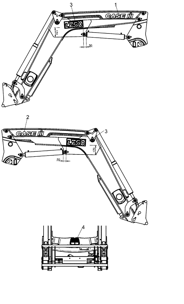 Схема запчастей Case IH L750 - (90.108.AB[15]) - MODEL DECAL - MSL (90) - PLATFORM, CAB, BODYWORK AND DECALS