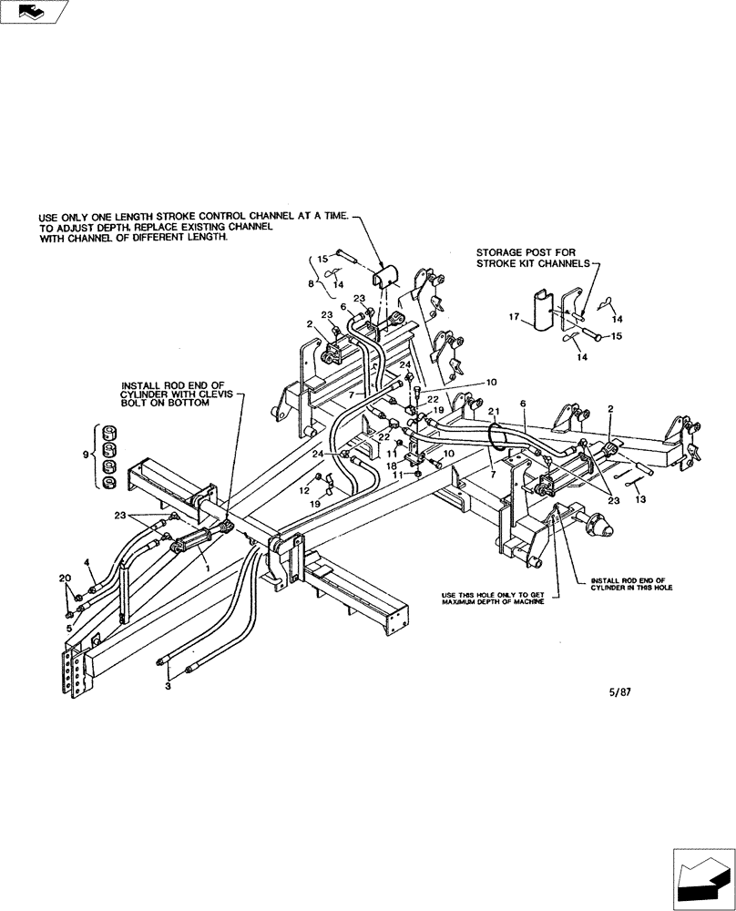 Схема запчастей Case IH TIGER-TWO - (39.100.03) - HYDRAULIC ASSY WITH COULTER ATTACHEMENT (39) - FRAMES AND BALLASTING