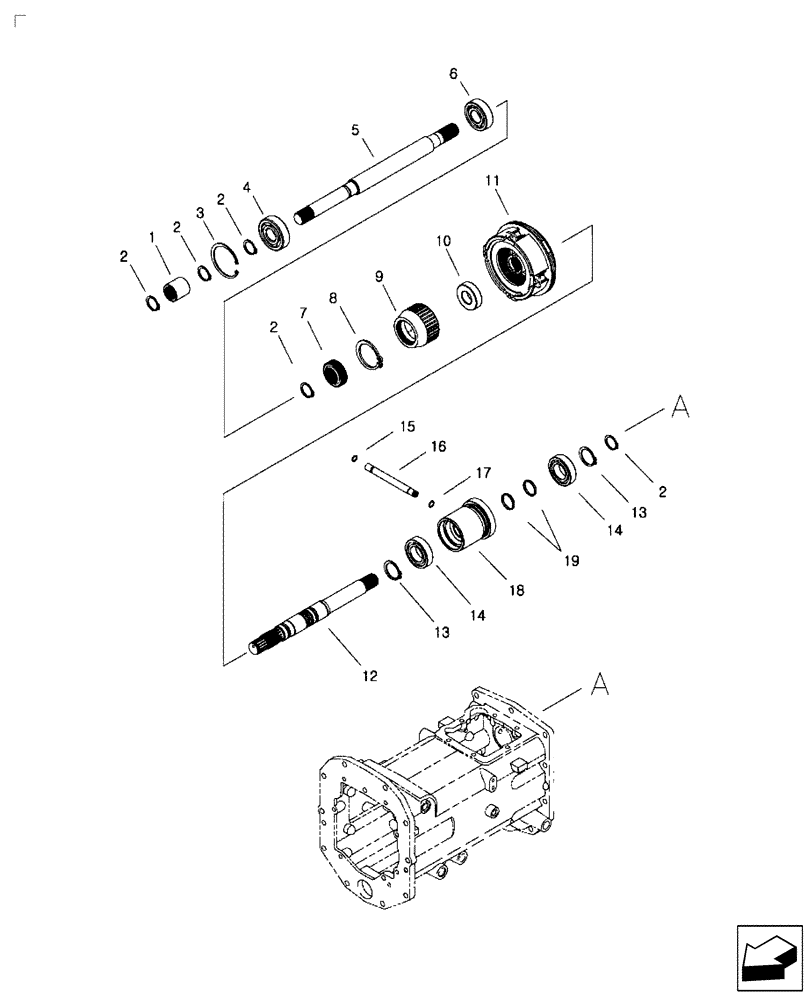 Схема запчастей Case IH FARMALL 30B - (21.148.04) - PTO SHAFT - HST (21) - TRANSMISSION