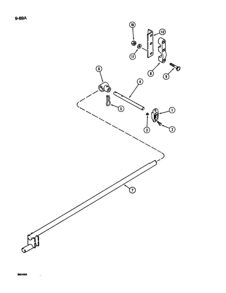 Схема запчастей Case IH 1010 - (9-089A) - AUGER FINGERS, MODELS WITH AUGER DRIVE ON RIGHT-HAND SIDE OF HEADER, SPLIT KNIFE AND AUGER DRIVE (58) - ATTACHMENTS/HEADERS
