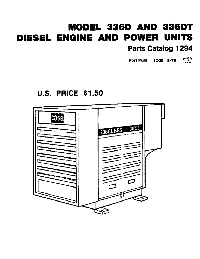 Схема запчастей Case IH 336D - (001) - DIESEL ENGINE AND POWER UNITS 