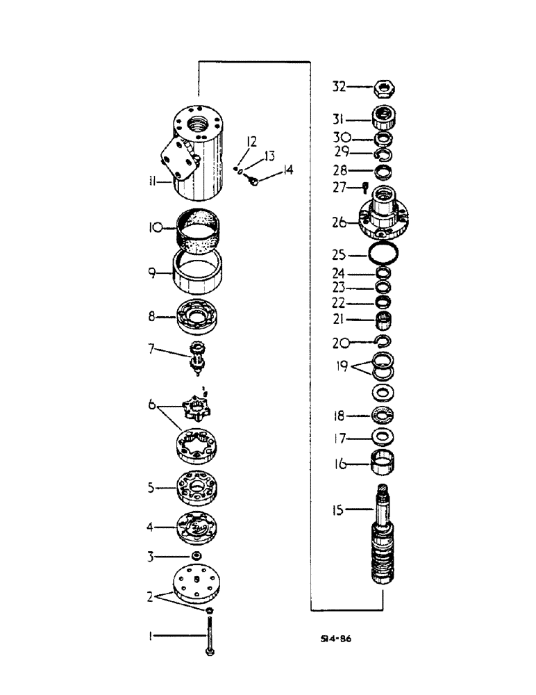Схема запчастей Case IH 454 - (10-40) - INTEGRAL HYDROSTATIC STEERING VALVE, BOSS STEERING, 527326R91 (07) - HYDRAULICS