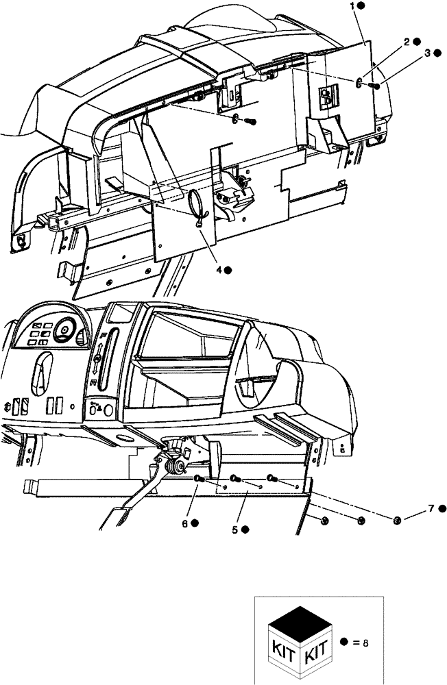 Схема запчастей Case IH SCOUT XL - (88.150.16) - DIA KIT, DASH LINER (88) - ACCESSORIES