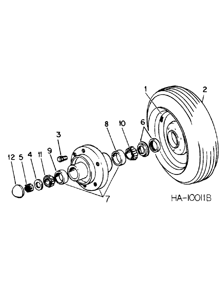 Схема запчастей Case IH 645 - (C-07) - 645 VIBRA CHISEL, 31-1/2 FOOT WING, WHEEL AND HUB, MAIN FRAME 