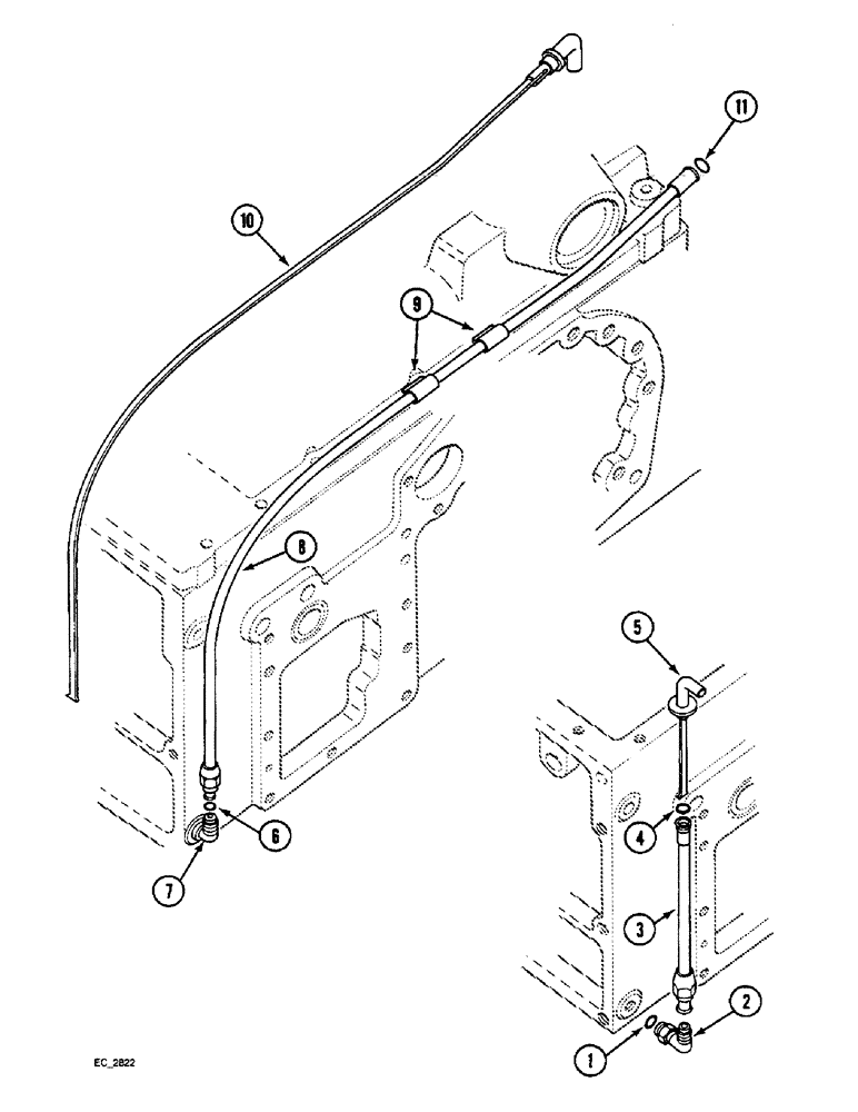 Схема запчастей Case IH 4230 - (6-030) - REAR FRAME, OIL LEVEL GAUGE, TRACTOR WITHOUT CAB, TRACTOR WITH CAB (06) - POWER TRAIN