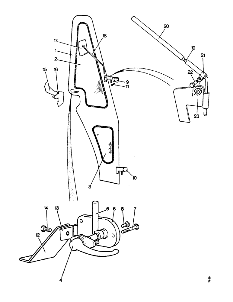 Схема запчастей Case IH 1212 - (L62) - CHASSIS, DOORS - ALL MODELS WITH CLAD DB WEATHERFRAME (12) - CHASSIS