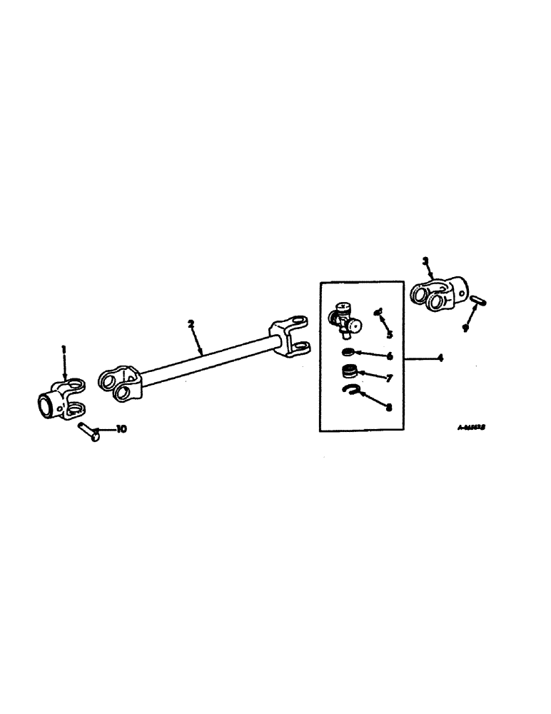 Схема запчастей Case IH 48 - (B-11) - AUGER DRIVE YOKES AND SHAFT 