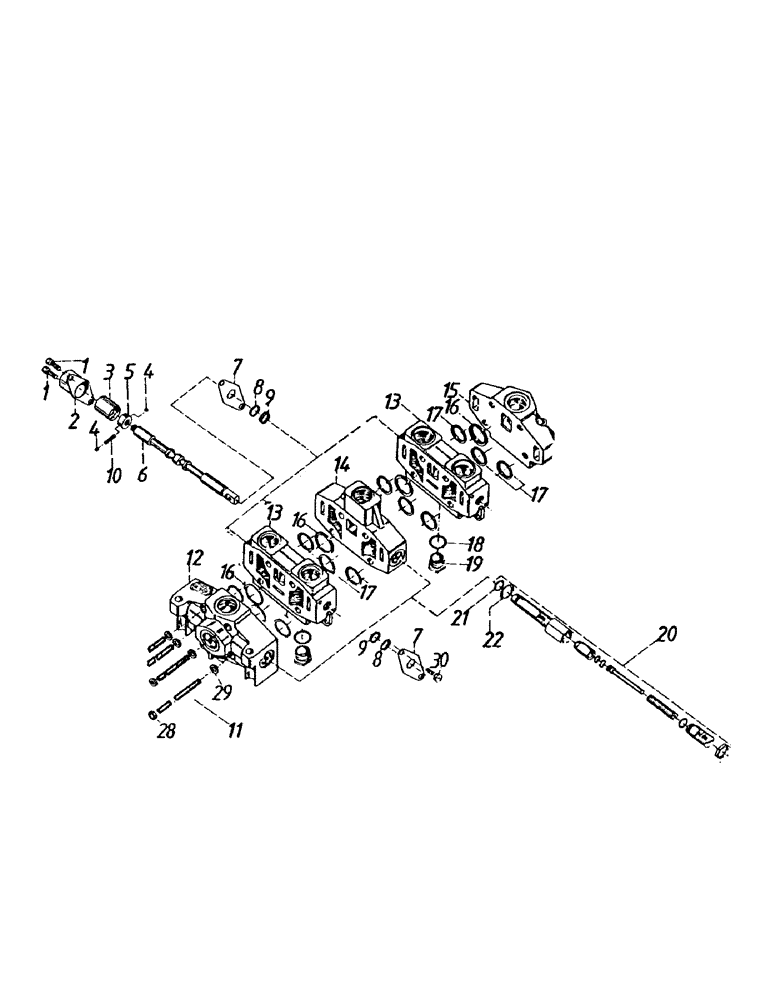 Схема запчастей Case IH 7000 - (B04-11) - HYDRAULICS, VALVE, TOPPER, ELEVATOR, NO SIDETRIM Hydraulic Components & Circuits