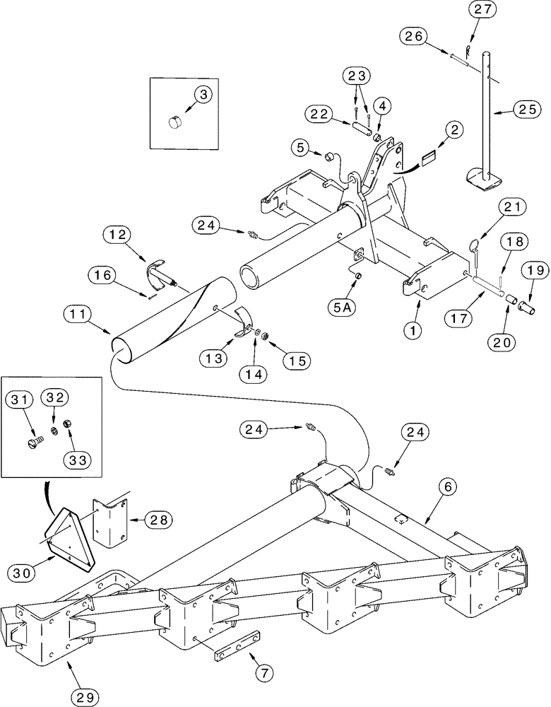 Схема запчастей Case IH 165 - (09-01) - FRAME, FOR 4 AND 5 FURROW PLOWS, BSN CCD0025001 (09) - CHASSIS/ATTACHMENTS