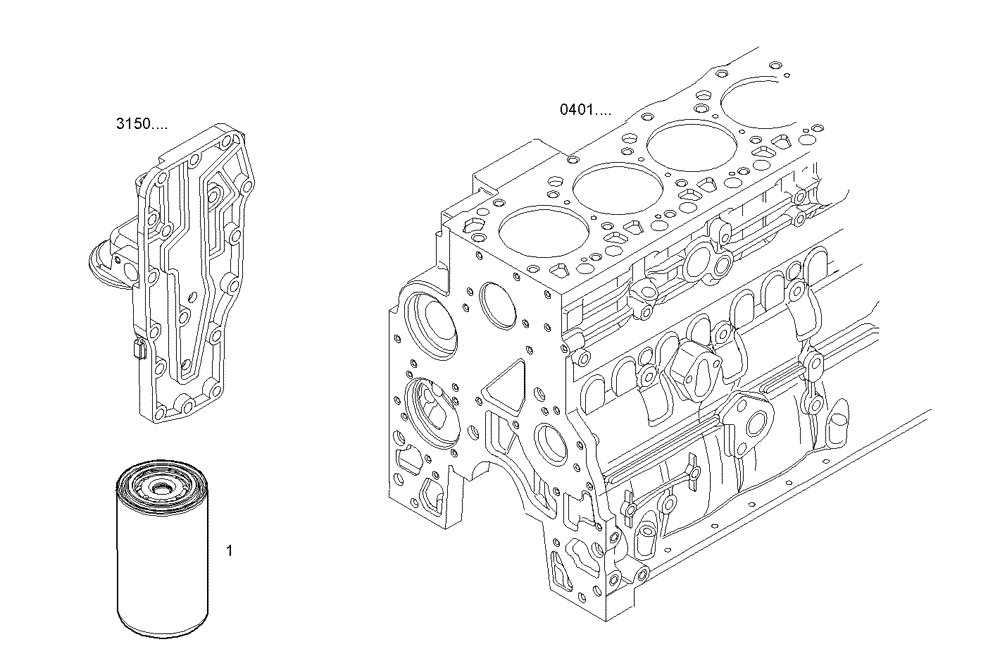 Схема запчастей Case IH F4BE0484F D606 - (3020.080) - OIL FILTERS 