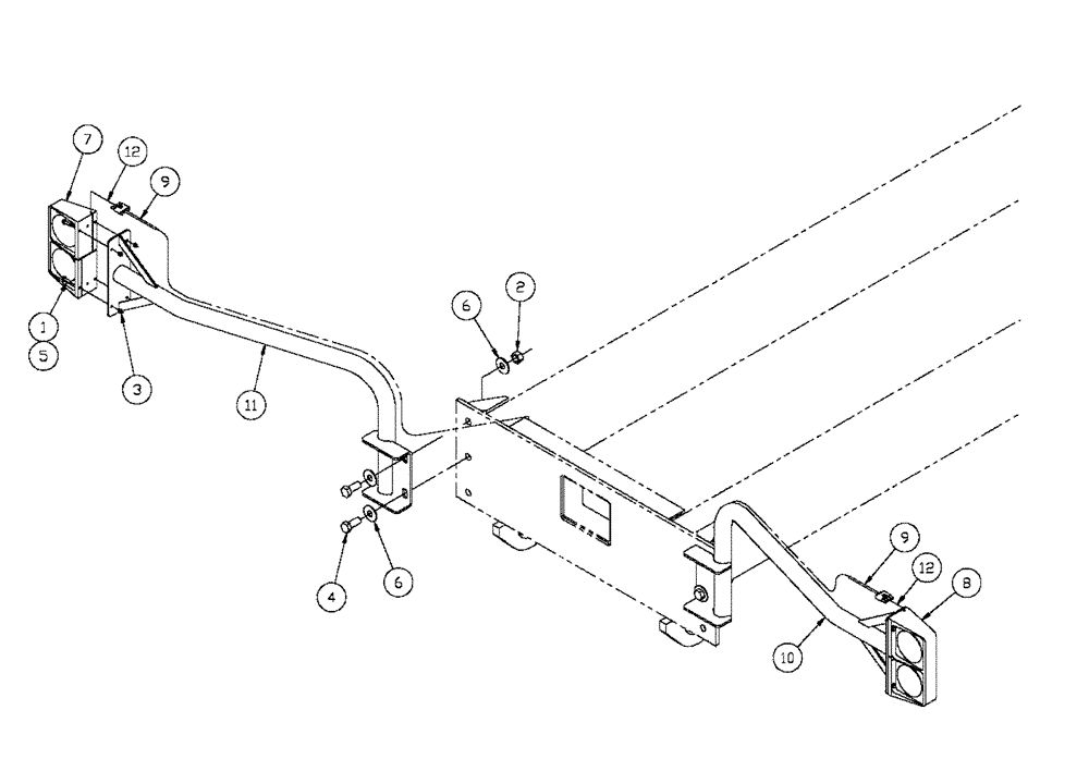 Схема запчастей Case IH FLX4375 - (10-014) - TAILLIGHT MOUNT ASSEMBLY Options