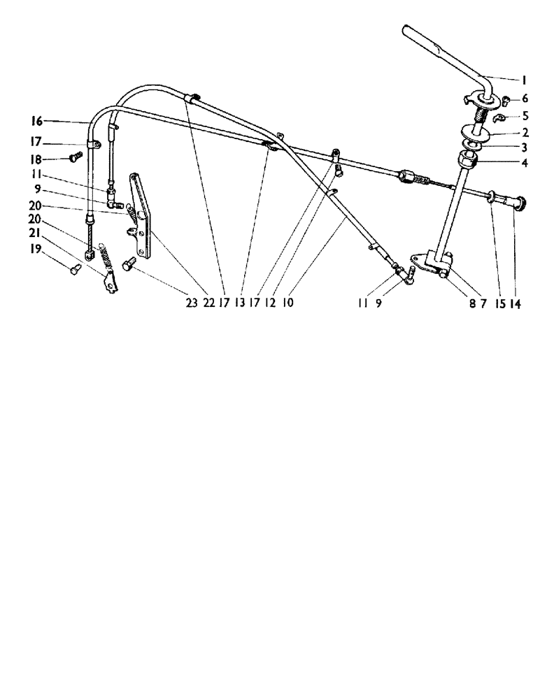 Схема запчастей Case IH 880B - (072) - HAND THROTTLE AND STOP CONTROL Engine Controls & Instruments