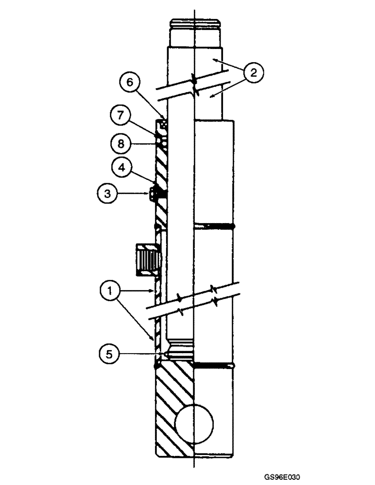 Схема запчастей Case IH INTERNATIONAL - (2-60) - HEADER LIFT SLAVE CYLINDER 1.5 X 11.7 RAM TYPE, CESSNA (07) - HYDRAULICS