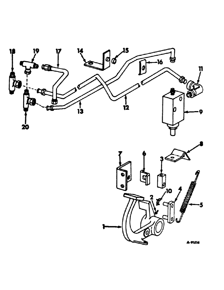 Схема запчастей Case IH 2656 - (H-25) - CONTROLS, DUMP VALVE PEDAL AND CONNECTIONS, INTERNATIONAL 2656 TRACTOR WITH HYDROSTATIC DRIVE Controls