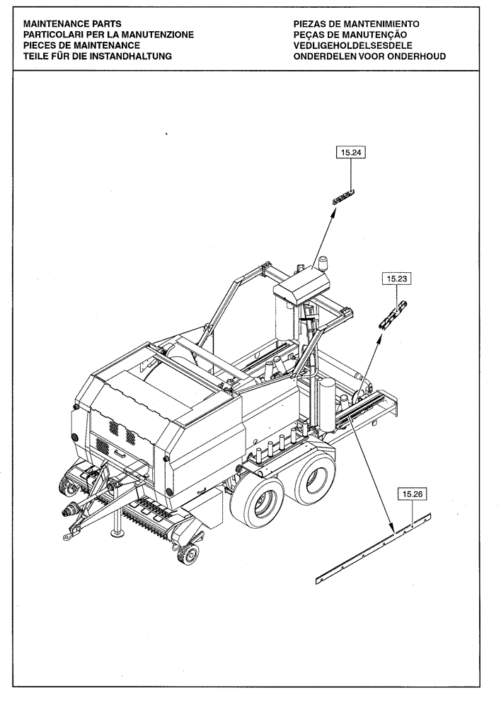 Схема запчастей Case IH RBX341 - (0.0039A[01]) - MAINTENANCE PARTS (00) - GENERAL