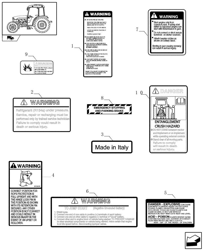 Схема запчастей Case IH FARMALL 75C - (1.98.0/01[01]) - NA PACKAGE- PLATES (VAR.330007) (13) - DECALS