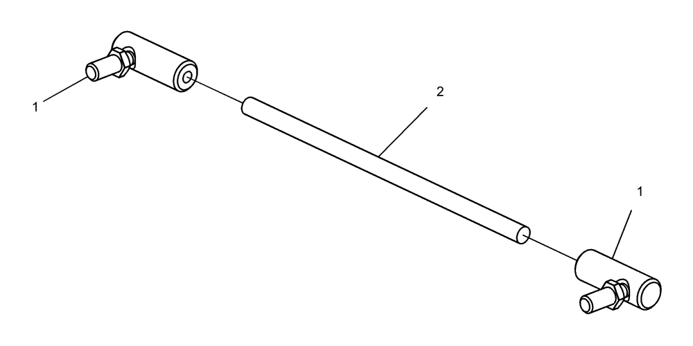 Схема запчастей Case IH 1260 - (39.105.05) - FRAME - TIE ROD, POTENTIOMETER (39) - FRAMES AND BALLASTING