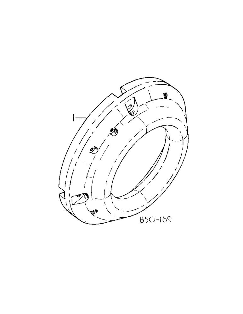Схема запчастей Case IH 484 - (15-04) - WHEELS AND TRACTION, REAR WHEEL WEIGHTS, SOLID TYPE Wheels & Traction