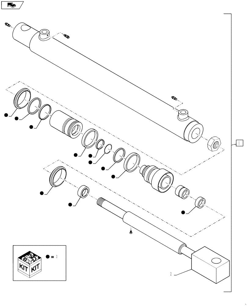 Схема запчастей Case IH 3230 - (35.900.17[02]) - OUTER BOOM FOLD BEGINNING 01/2009 (35) - HYDRAULIC SYSTEMS