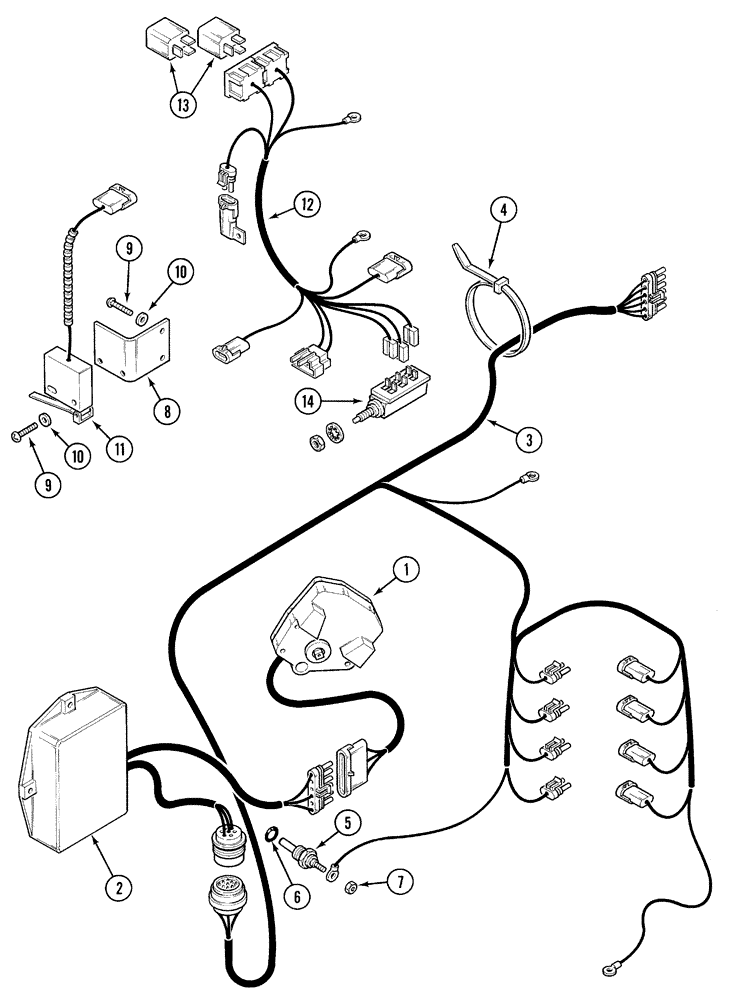Схема запчастей Case IH 5120 - (4-06) - ELECTRICAL HARNESS, POWER SHIFT (04) - ELECTRICAL SYSTEMS