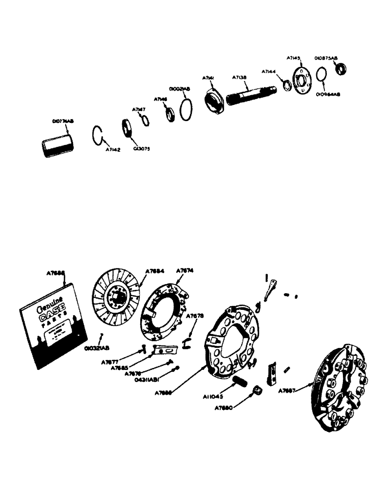 Схема запчастей Case IH 700 - (100) - CLUTCH SHAFT, "700" SERIES (06) - POWER TRAIN