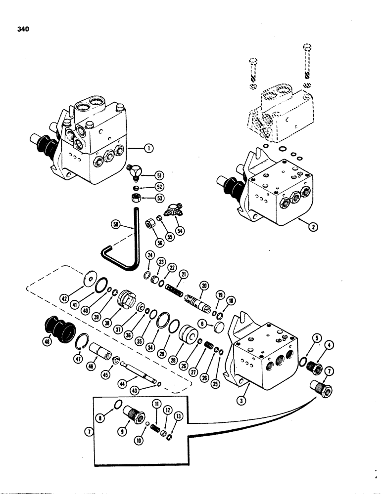 Схема запчастей Case IH 1070 - (0340) - A62074 POWER BRAKE VALVE (07) - BRAKES