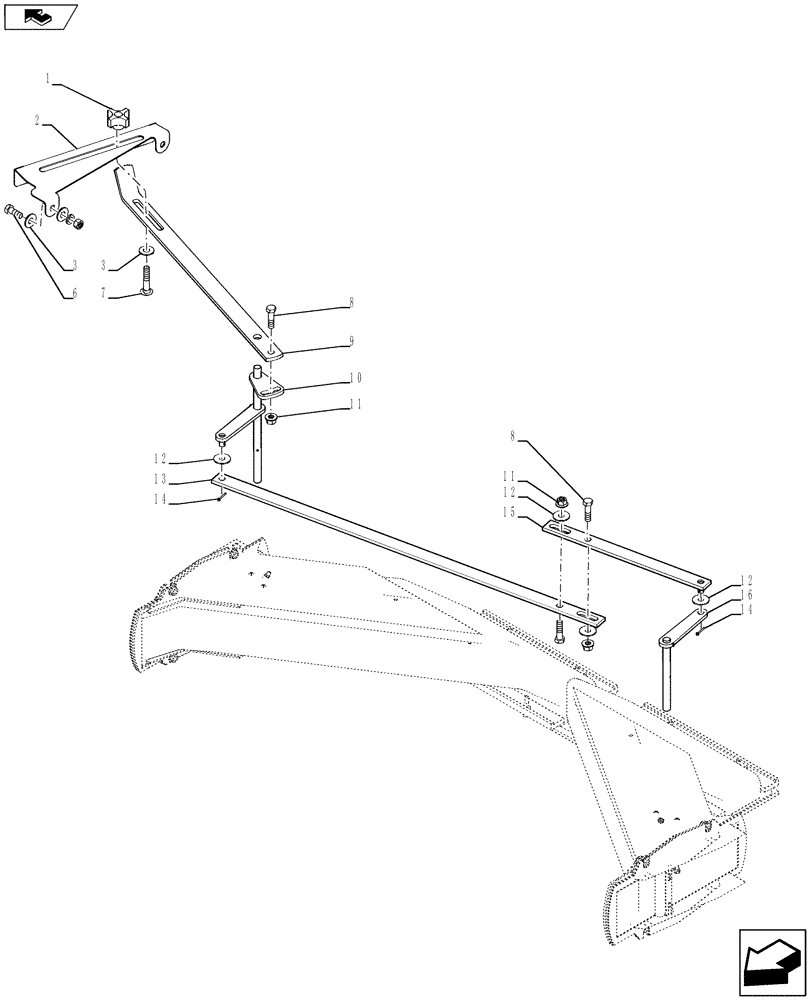Схема запчастей Case IH 3580 - (75.100.05[02]) - PLENUM LINKAGE (SEPT 19, 2011 - CURRENT) (75) - SOIL PREPARATION