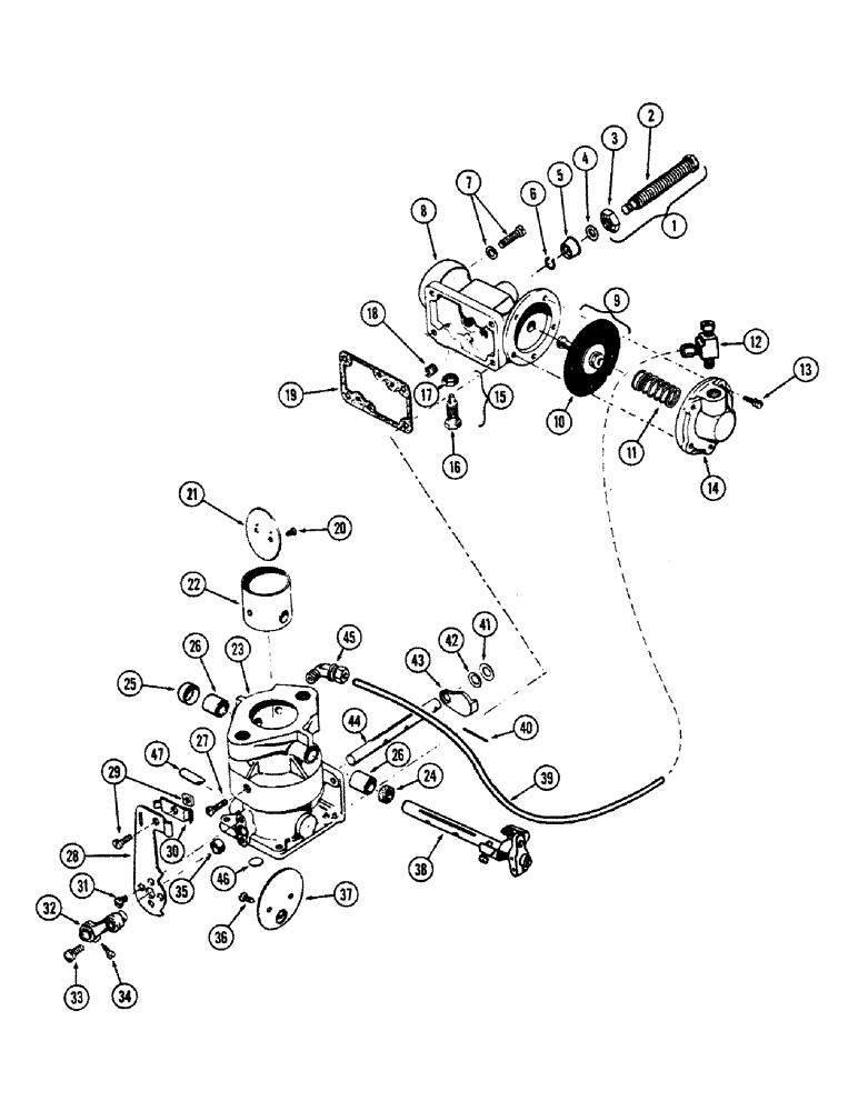 Схема запчастей Case IH 1010 - (428) - A21229 CARBURETOR, 284 L.P. GAS ENGINE (10) - ENGINE