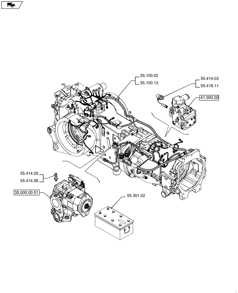 Схема запчастей Case IH PUMA 185 - (55.000.00[02]) - PICTORIAL INDEX - ELECTRICAL SYSTEMS (55) - ELECTRICAL SYSTEMS