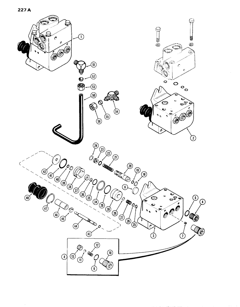 Схема запчастей Case IH 870 - (227A) - A65055 POWER BRAKE VALVE (07) - BRAKES