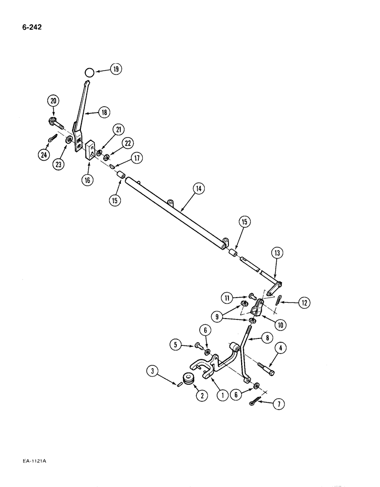 Схема запчастей Case IH 385 - (6-242) - POWER TAKE OFF CONTROL, WITHOUT CAB (06) - POWER TRAIN