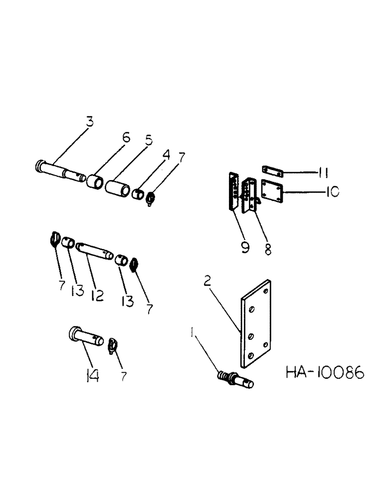 Схема запчастей Case IH 55 - (B-05) - TRACTOR HITCH, THREE RANK MODEL 